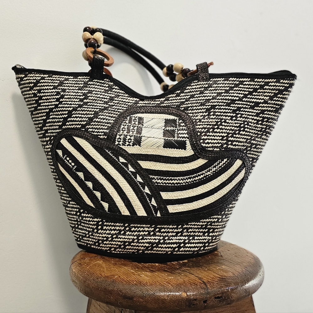 Columbian artisan made tote bag.